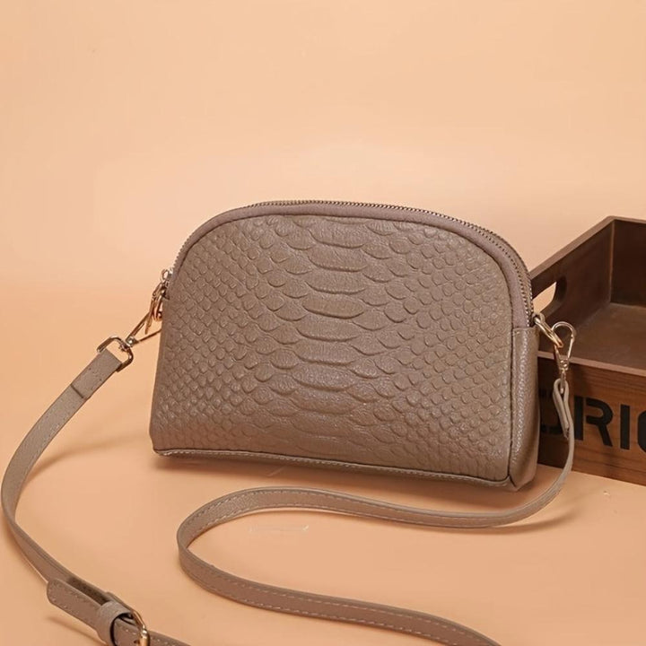 Cora | Beautiful mini crossbody bag in faux leather with crocodile pattern