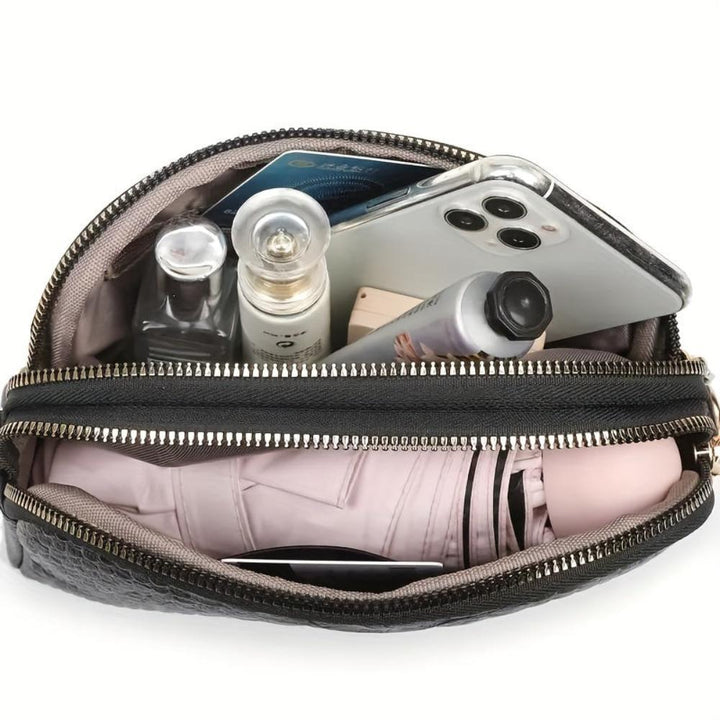 Cora | Beautiful mini crossbody bag in faux leather with crocodile pattern